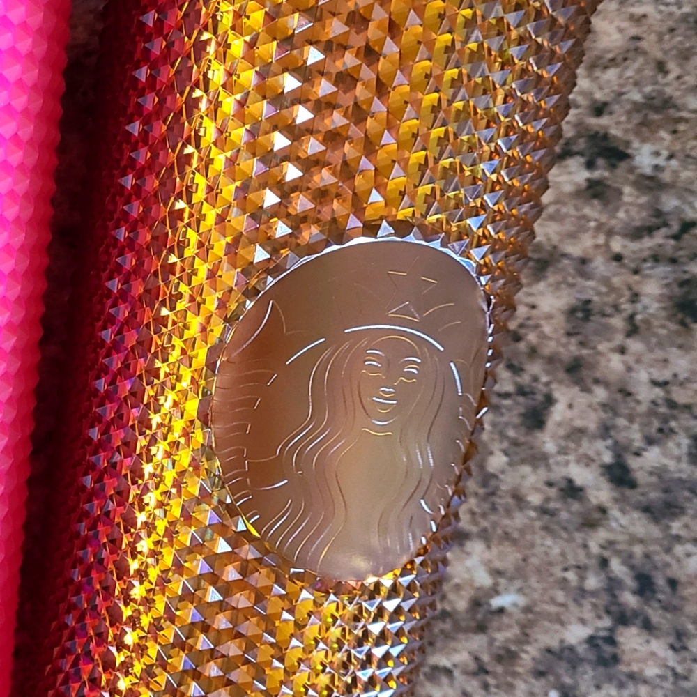 Starbucks gold cup studded